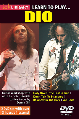 #ad Lick Library LEARN TO PLAY Ronnie James DIO Metal Guitar Video Lessons 2 DVD $24.95