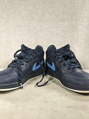 #ad Nike Air Jordan Retro High 1 Boys 7Y Youth Obsidian Blue 554725 415 Navy $59.98