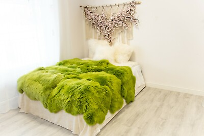 #ad Green Sheepskin Rug Merino Type Large Sizes Sheep Skin Sheepskin Throw Teppich $139.00