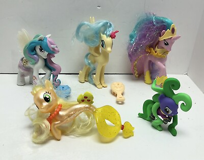 #ad My Little Pony Brushable Lot of 5 Funko Mini Figures Maneiac Celestia Skystar $19.99