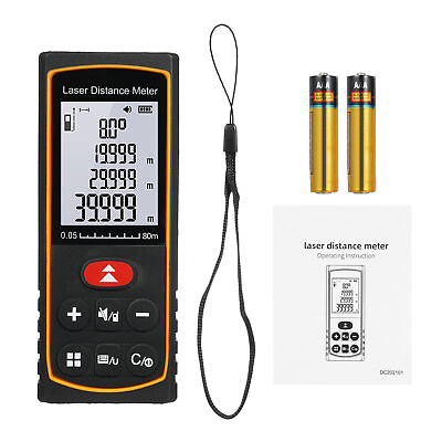 #ad Measure 80m 262ft Distance Meter Portable Handle Digital E1G8 $28.95