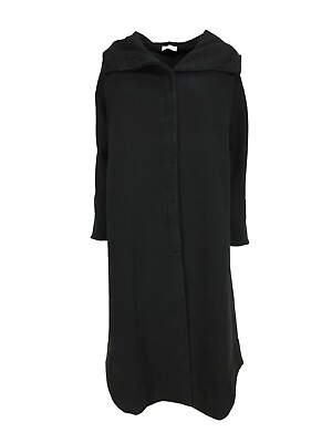 #ad Soho T Coat Brushed Fleece Heavy Black Washed Art. CORINNE 21WJ150 Cotton $157.53