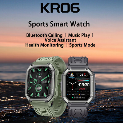 #ad Smart Bluetooth Watch Rugged Military Outdoor Sports Heart Rate Fitness Tracker $36.62
