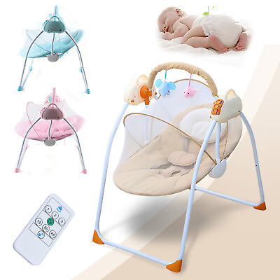 #ad #ad Baby Bouncer Swing Seat Rocker Portable Electric with Music Infant Cradle Chair $55.05
