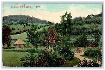 #ad 1916 Kirkside Park Scenic View Roxbury New York NY Vintage Souvenir Postcard $6.47