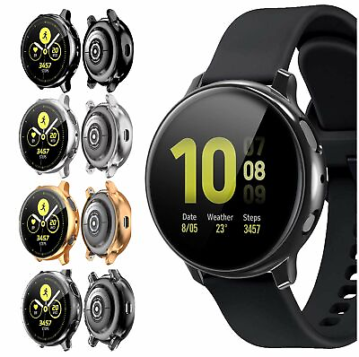 #ad TPU Full Cover Case Screen Protector For Samsung Galaxy Watch Active 2 40 44 mm $5.55