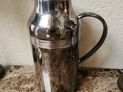#ad Vintage Christofle Silver Plate Thermos Pitcher missing lid $189.99