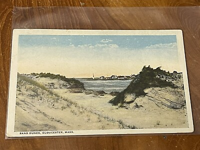 #ad Sand Dunes Gloucester Mass Vintage Postcard 1933 $19.99