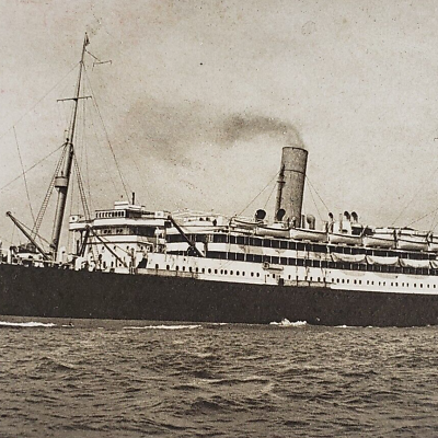#ad Royal Mail Steam Ship RMS Asturias Postcard c1927 Vintage Shipping Steamer A644 $15.57