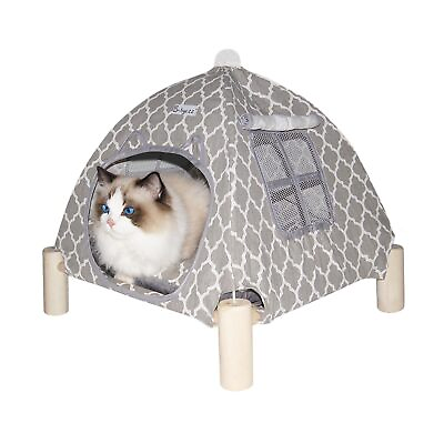 #ad Dog Cat Tent BedPet Teepee HouseCat Hammock BedRemovable Portable Indoor O... $53.13