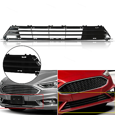 #ad Fit For Ford Fusion 2017 2018 Lower Grille Front Bumper Gloss Black Mesh Style $45.82
