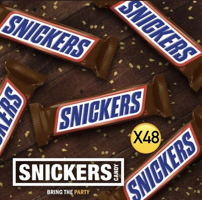 #ad Snickers Chocolate Candy Bar 1.86oz 48 Individual Bars NEW $41.00