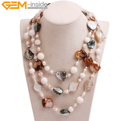 #ad Handmade Cultured Freshwater Pearl Beaded Jewelry Necklaces Gift Idea Healing $9.97