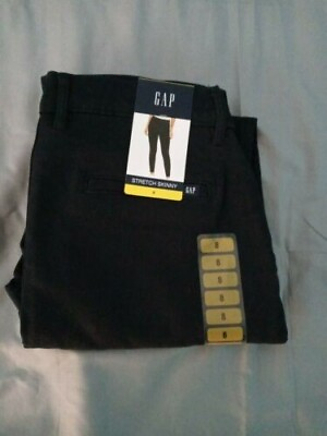 #ad NWT Gap Womens Skinny Stretch Pants Black Size 12 $18.36