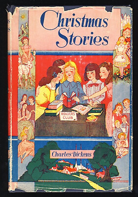 #ad 1940s? Charles Dickens Christmas Stories Christmas Carol The Chimes Illustrated $24.95
