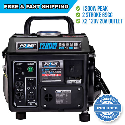 #ad Pulsar G1200SG Portable Gas Powered Generator with Carrying Handle 1200W $169.00