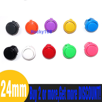 #ad Arcade Push Button Video Game DIY Replace for OBSF OBSC OBSN MAME DIY 24mm DIY $4.80