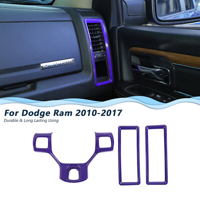 #ad Steering Wheel amp; Air Vent Outlet Cover Trim For Dodge RAM 1500 2010 2017 Purple $39.99