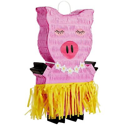 #ad Tropical Pig Pinata Luau and Hawaiian Theme Party 16.5x10x3 In $20.49