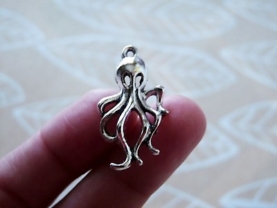 #ad 4x Octopus Charms for Bracelet Animal Nautical Pendant Necklace Supplies Silver $5.99