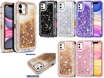 #ad For iPhone 11 Pro Max 11 Pro 11 Outer Glitter Sparkle Defender Phone Case Cover $10.99