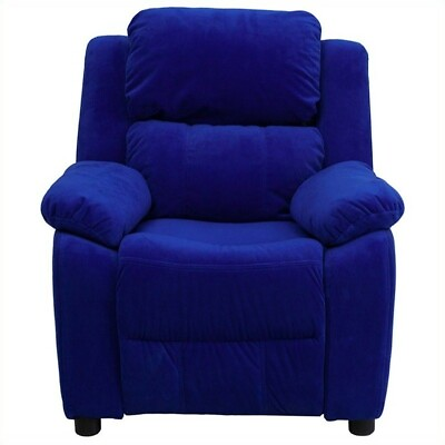 #ad Flash Furniture Padded Contemporary Kids Recliner in Blue $251.50