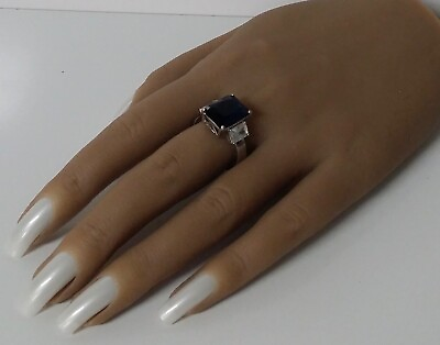 #ad Sapphire CZ Fashion Custom Ring Size 8 $8.98