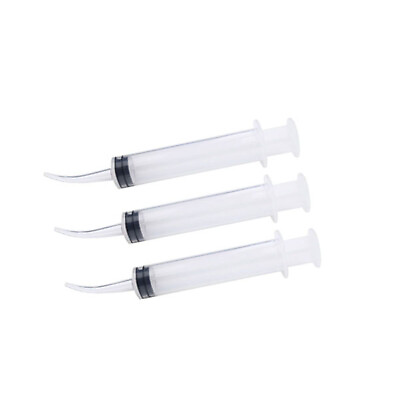 #ad 50 pcs Dental Disposable Curved Tip Utility Irrigation Syringes 12ml $19.99