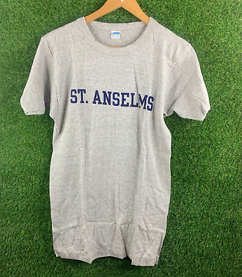 #ad #ad Vintage 1970s Champion St. Anselms Rare Gray T Shirt Size Med $69.95