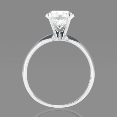 #ad 1 Carat F G SI1 SI2 Shiny Diamond Engagement Ring Round Cut 14K White Gold $1024.25