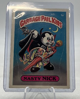 #ad 1985 Garbage Pail Kids Series 1 Nasty Nick #1a Matte $149.00