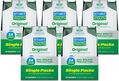 #ad Mouthwash Packets Clean Mint 10 Each Pack of 5 $60.40