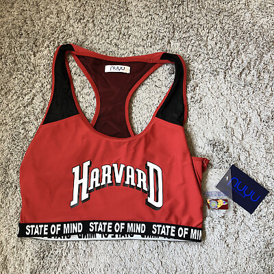 #ad Nuyu Harvard University Womens Large Red Sports Bra Racerback Brand New $4.00
