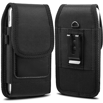 #ad Cell Phone Holster Pouch Vertical With Belt Clip Carrying Case Card Holder Cover $6.17