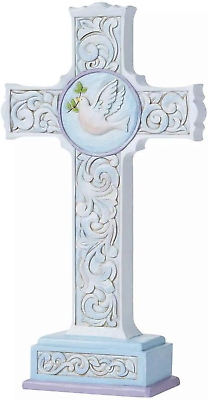 #ad Jim Shore Heartwood Creek Two Sided Easter Cross with Dove and Lily 6008405 $84.99