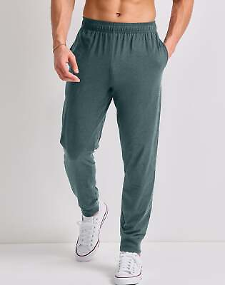 #ad Hanes Men#x27;s Jogger Sweat Pants Pockets Lightweight Tri Blend Originals Jersey $17.49