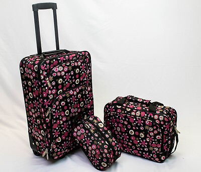 #ad 3 piece basic carry on luggage set Carry on tote travel kit $33.00