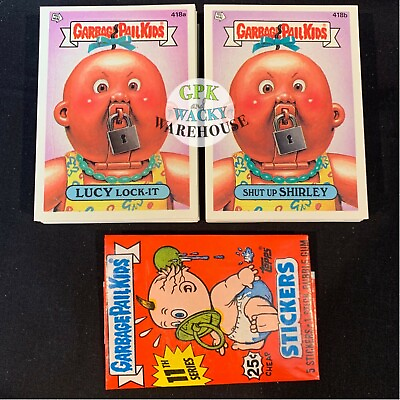 #ad 1987 GARBAGE PAIL KIDS 11TH SERIES COMPLETE SET 84 CARDS FREE WRAPPER RARE GPK $249.97