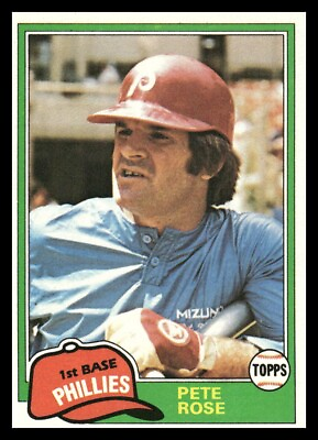 #ad 1981 Topps Pete Rose #180 $1.89