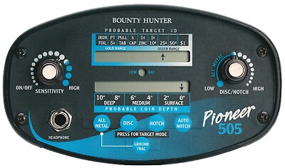 #ad Bounty Hunter Pioneer 505 Metal Detector Free Pinpointer amp; Headphones $149.00