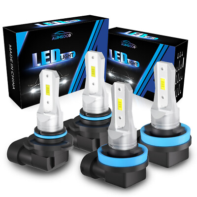 #ad 9005H11 LED Headlights Super Bright Bulb Kit 6500K White 330000LM High Low Beam $39.99