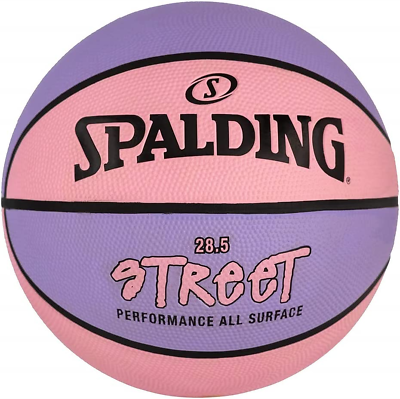 Spalding Street Outdoor Basketball Intermediate Size 6 28.5quot; Pink Purple $26.79