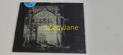 #ad F06 GLASS Slide or Negative MAN ON DONKEY IN FRONT OF ARCHED ALTAR $35.96