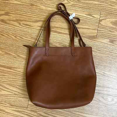 #ad Madewell transport tote large zip top NWT brown leather classic crossbody women $161.10