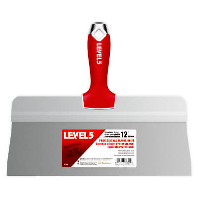 LEVEL5 12quot; #x27;Big Back#x27; Stainless Steel Taping Knife with Soft Grip Handle $20.49
