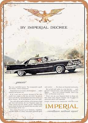 #ad METAL SIGN 1959 Imperial by Imperial Decree. Power Vintage Ad $29.95