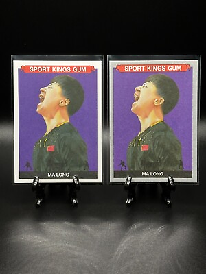 #ad 2023 Sportkings Vol 4 Ma Long #124 White and Silver 2 Card Lot Table Tennis $1.99