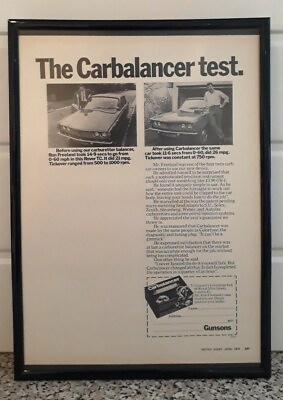#ad Framed original Classic Car Ad for P6 Rover 2000 TC and Gunsons from 1971 GBP 14.95