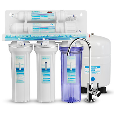 #ad 5 Stage Standard Undersink Reverse Osmosis RO System Drinking Water Filter 75GPD $135.99