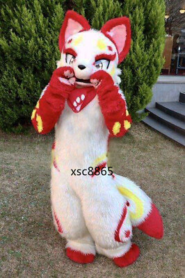 #ad Fursuit Long Haired Mascot Party Animal Costume Halloween Role playing #47 $286.20